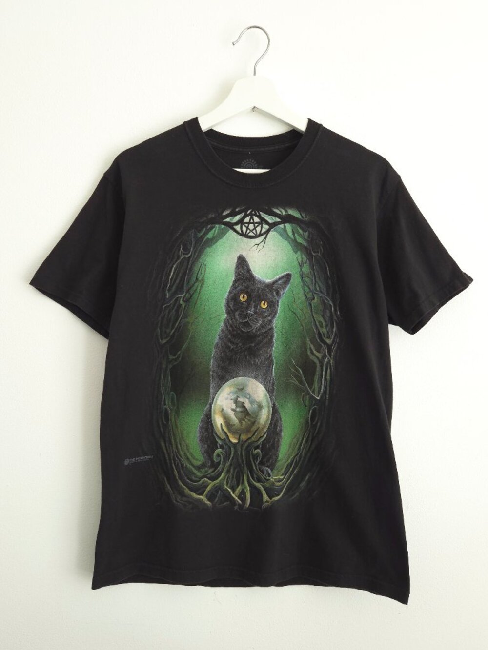 The Mountain Witchy Cat Crystal Ball Halloween Graphic Tee - Picture 6 of 6
